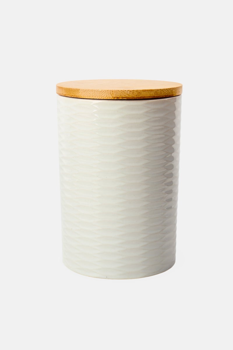 Taylor Round Canister With Air Tight Cover, White - Image 1